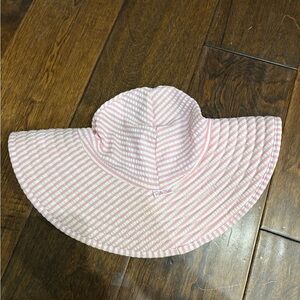 Ruffle Butts Pink and White Striped Kids Hat